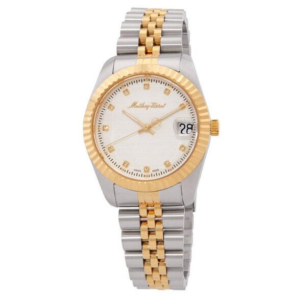 NWT Authentic Mathey-Tissot Mathy III Quartz White Dial Women's Watch - Picture 1 of 3